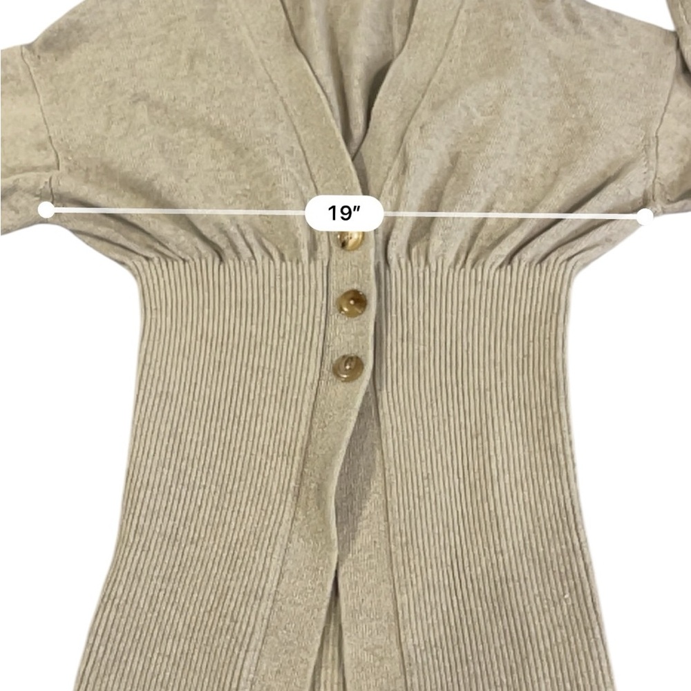 Alexander Wang Smocked Waist Cardigan, Light Oatmeal, Small - Picture 12 of 12
